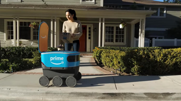 And finally... Amazon launches self-propelled deliver vehicle