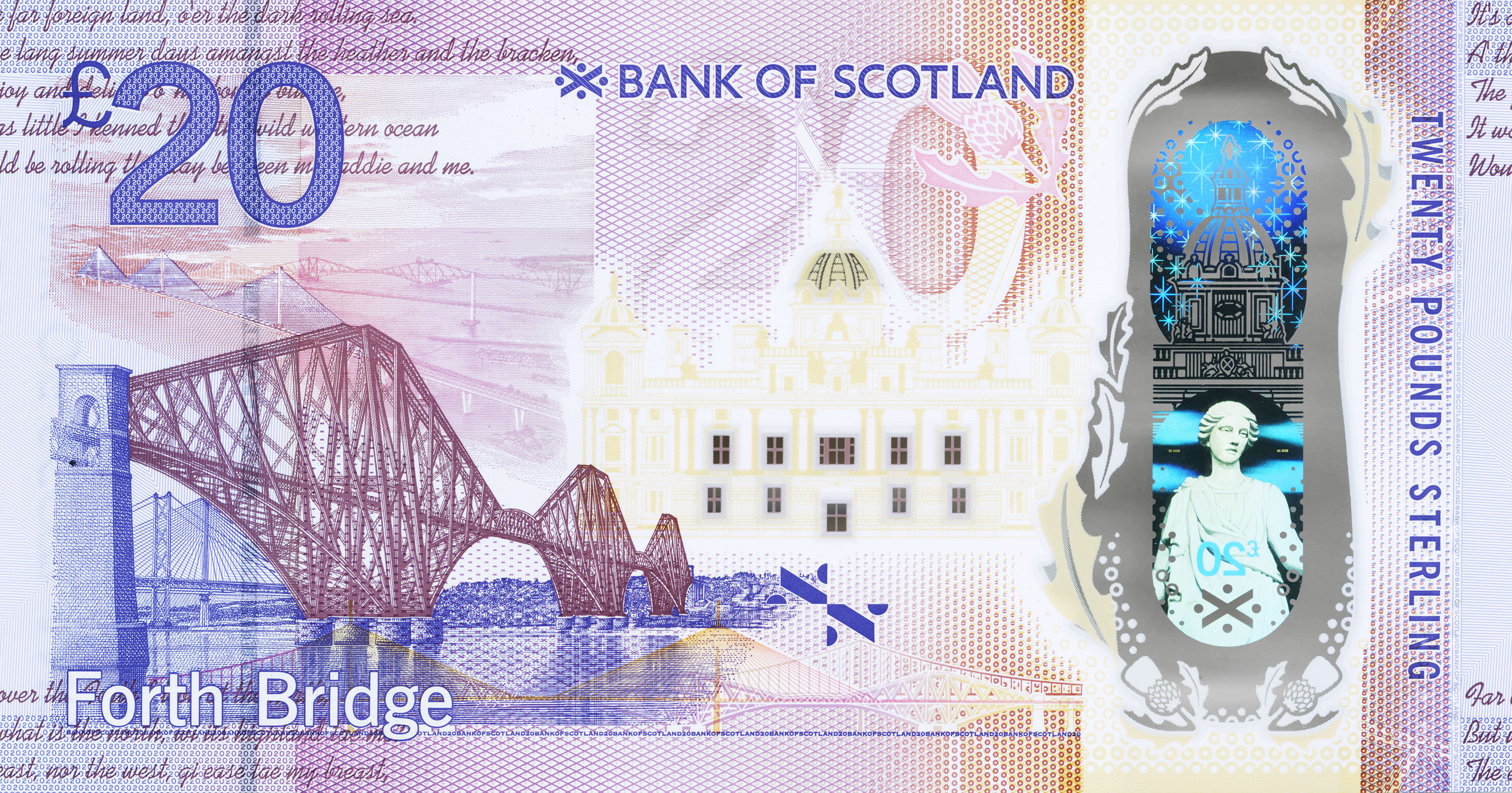 Bank of Scotland's latest £20 note features Queensferry Crossing