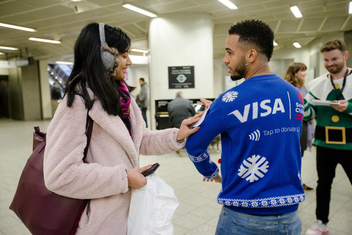 And finally...children's charity joins with VISA to create contactless Christmas jumpers