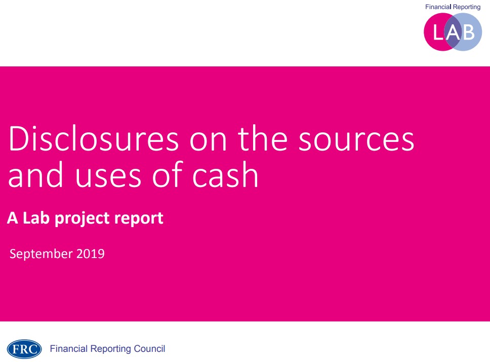 Financial Reporting Lab publishes disclosures on sources and uses of cash report