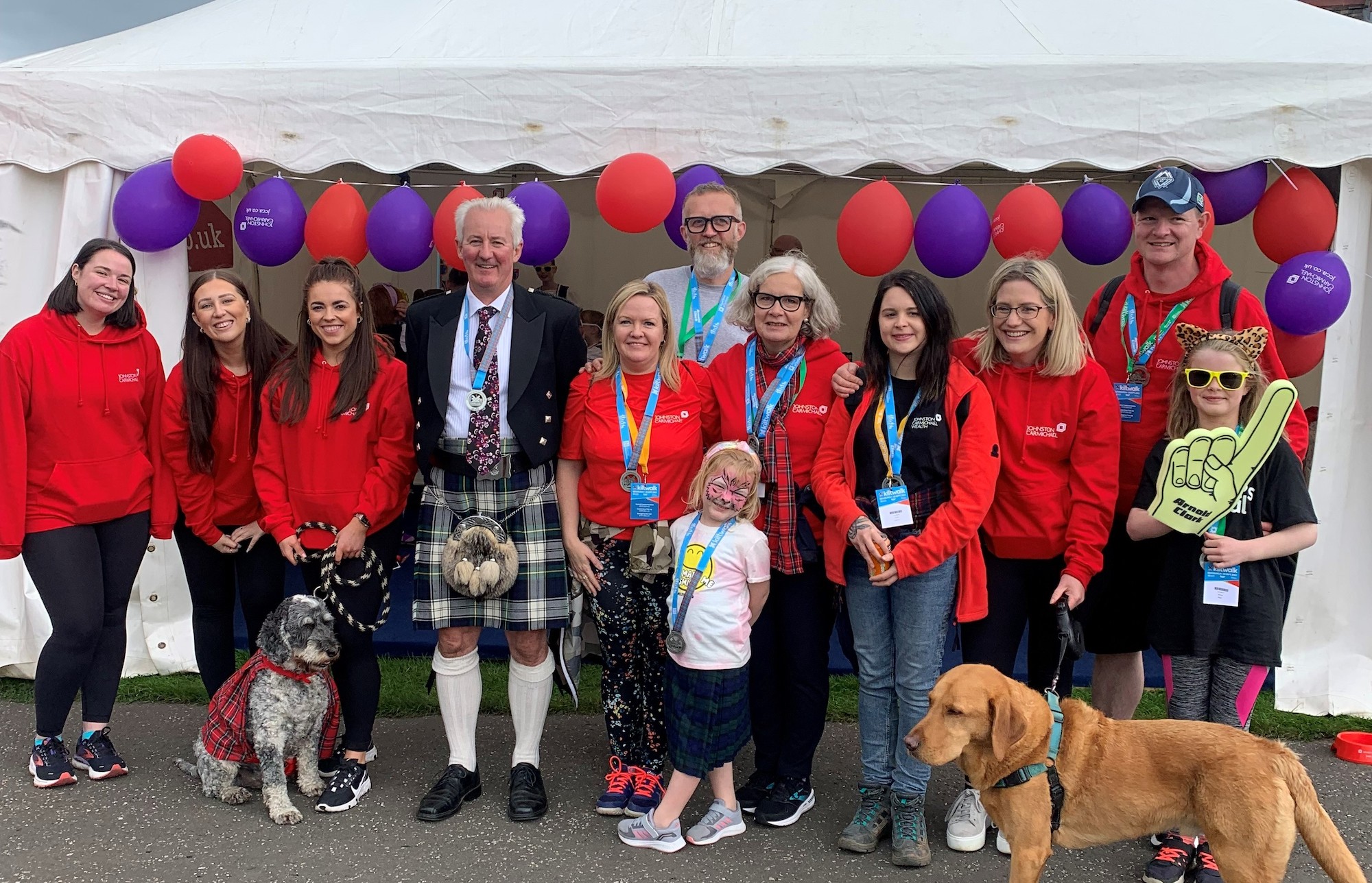 Johnston Carmichael raises over £21,000 for charity through Kiltwalk 2022