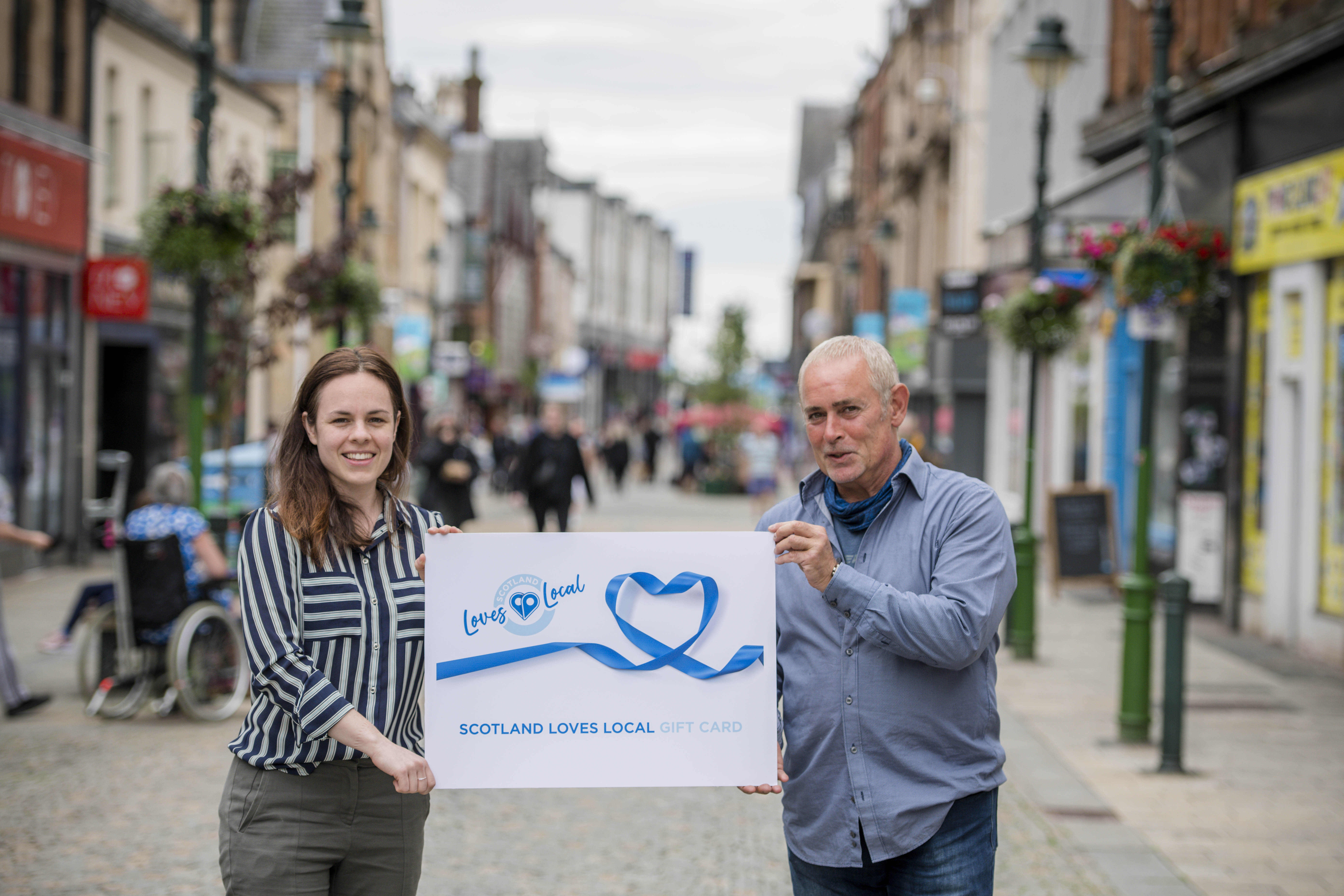 Economy secretary Kate Forbes shows support for Scotland Loves Local gift card