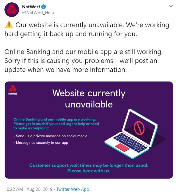 RBS and NatWest websites suffer IT failure