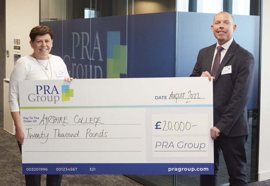 PRA Group donates £20,000 to Ayrshire College