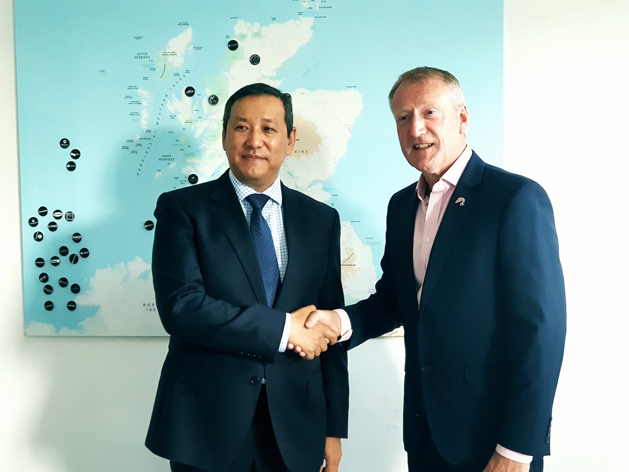Kyrgyz Ambassador meets Salmon Scotland chief to discuss trade ties