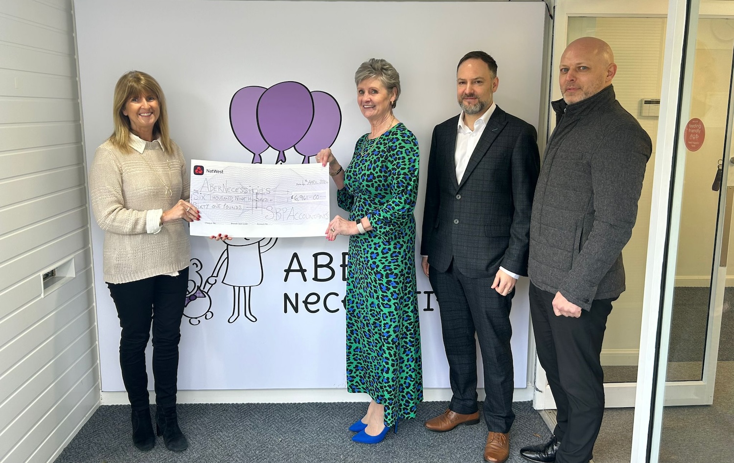 SBP Accountants raises nearly £7,000 for AberNecessities charity
